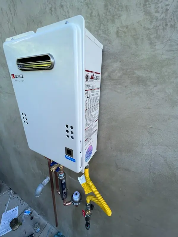 Tankless water heater installation for Kinsey homes